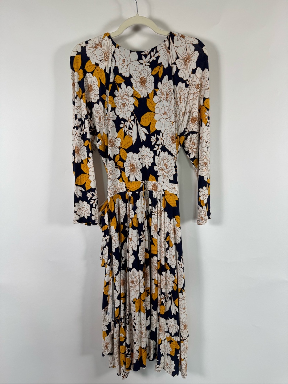 Maeve Anthropologie Angelique Floral Wrap Dress Large Stretch Cottagecore Office - Picture 9 of 15